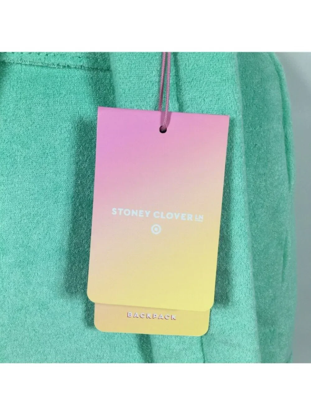 Stoney Clover Lane x Target Terry Cloth Embossed Backpack Light Green 15.75
